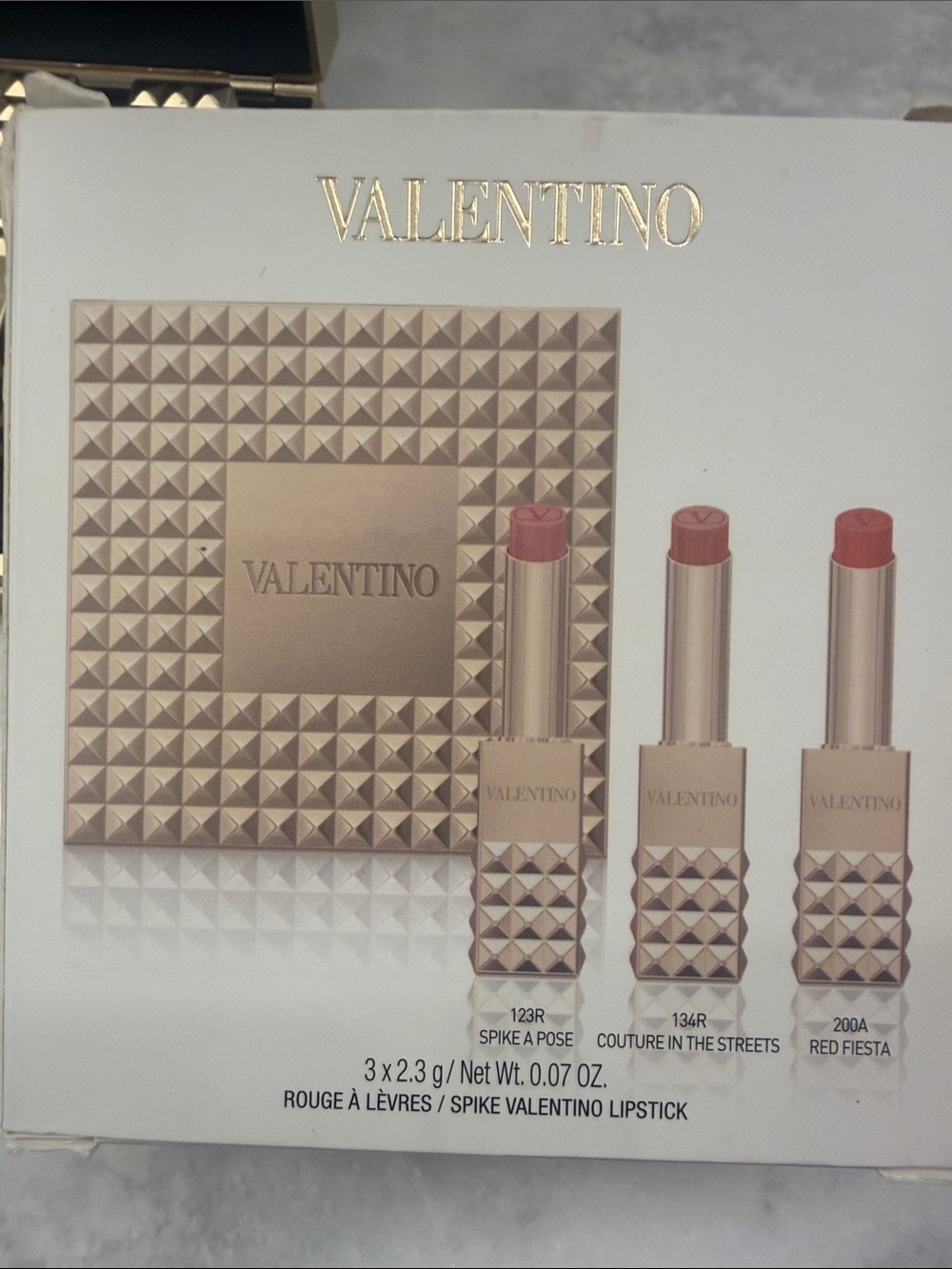 Valentino Spike Valentino Lipstick Trio - Nude Pink & Red Shades
